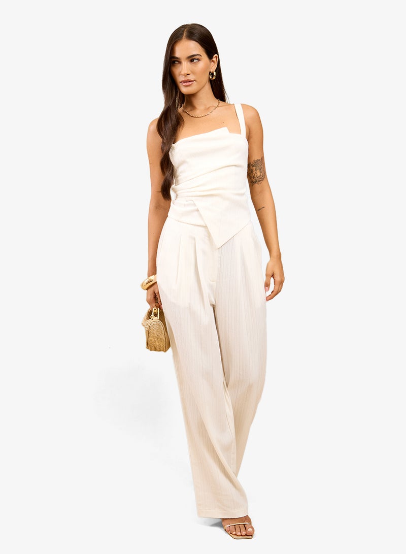 Little Mistress White Wide Trouser - Image 4